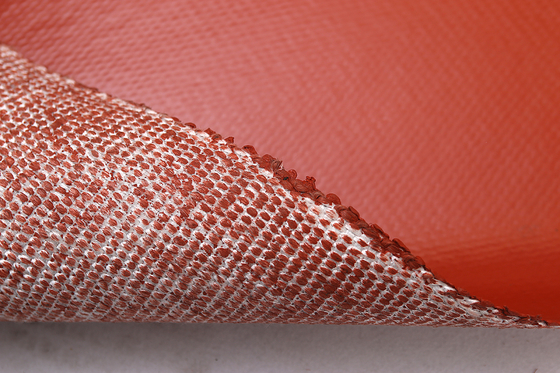 3.0mm texturierten feuerfester Fiberglas-Stoff-rote Silikon-Beschichtung