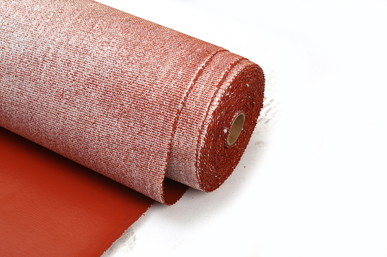 3.0mm texturierten feuerfester Fiberglas-Stoff-rote Silikon-Beschichtung
