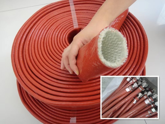 Bremsleistungen flochten das Silikonkautschuk-Fiberglas, das mit Silikon-Harz Sleeving ist