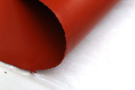 Roter silikonumhüllter Fiberglas-Stoff für Dehnfuge-feuerfeste Gewebe-Rolle