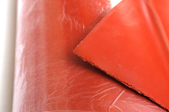 Roter silikonumhüllter Fiberglas-Stoff für Dehnfuge-feuerfeste Gewebe-Rolle