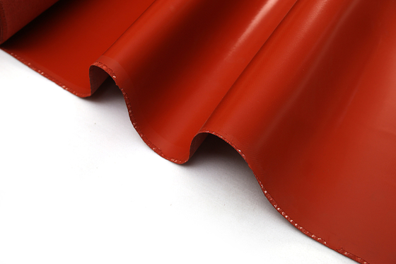 Nicht brennbarer silikonumhüllter Fiberglas-Stoff rot